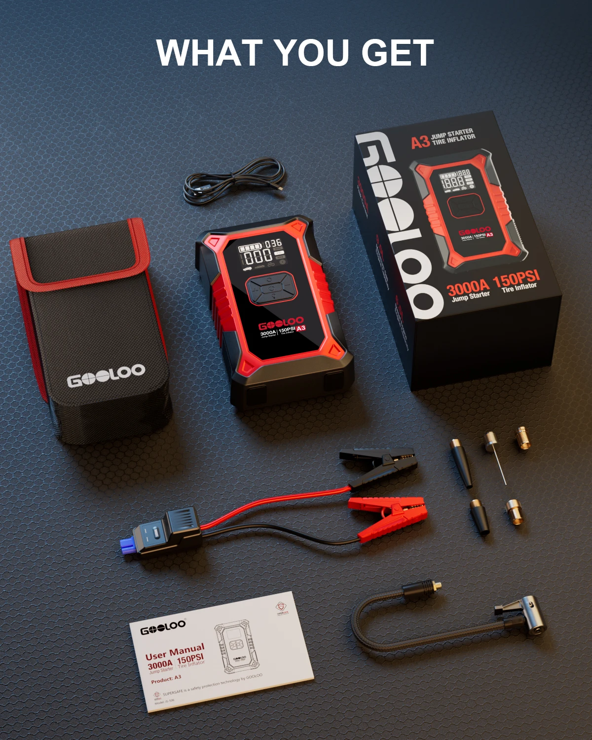 Jump Starter with Air Compressor 6
