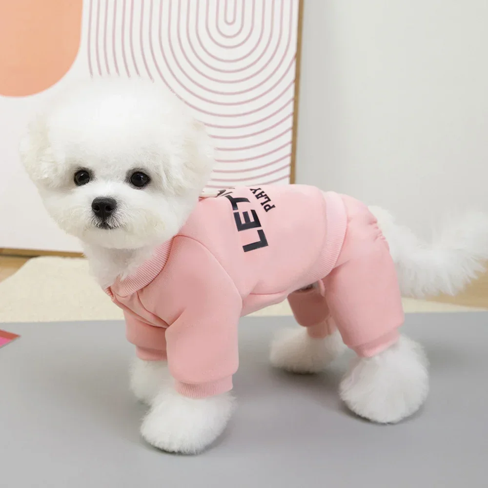 Winter Dog Coat – Thick Polyester Dog Hoodies & Warm Puppy Jumpsuit For Small Medium Dogs