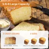 Bread Maker Machine 3.3LB Dough Maker,15-in-1 Automatic Bread Machine Maker with Nonstick Bowl, 3