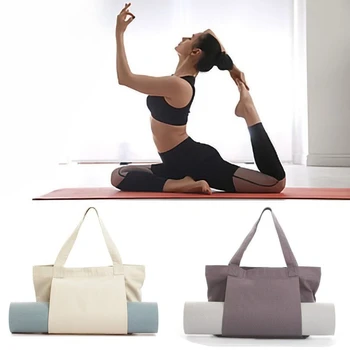 Large Canvas Yoga Mat Tote Bag 1