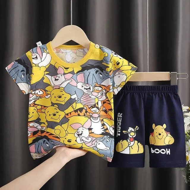 baby boy clothing sets cheap	 Brand Designer Clothes Baby Kids Sport Clothing Sert For Summer Mickey Mouse Print Cartoon Costumes Baby Toddler Boy 0-4Year equestrian clothing sets	