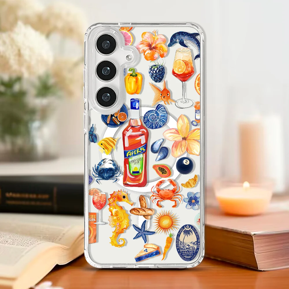 Summer Ocean Fruits Magsafe Magnetic Phone Case Cover