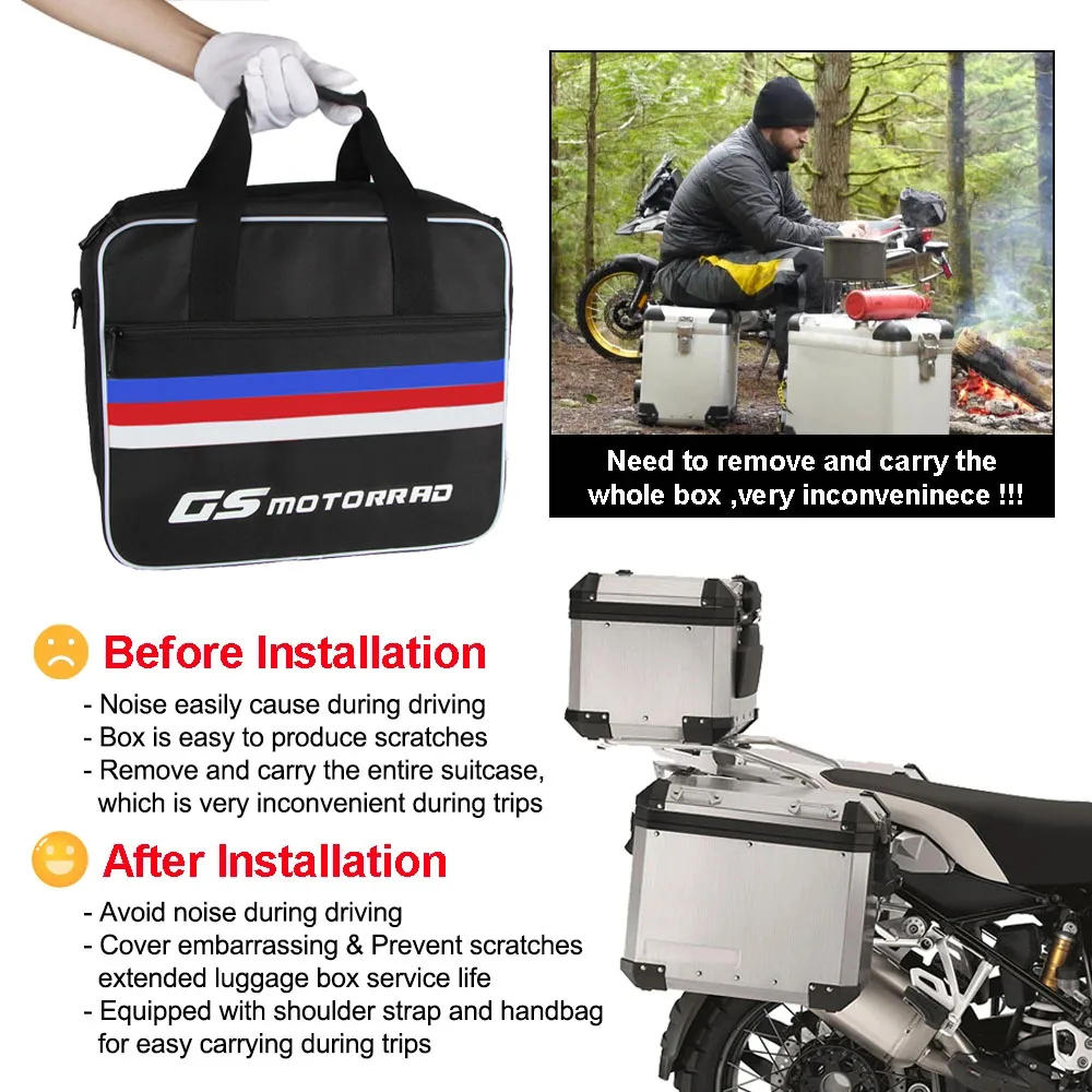 Motorcycle Saddlebag Expandable Inner For R1200GS R1250GS