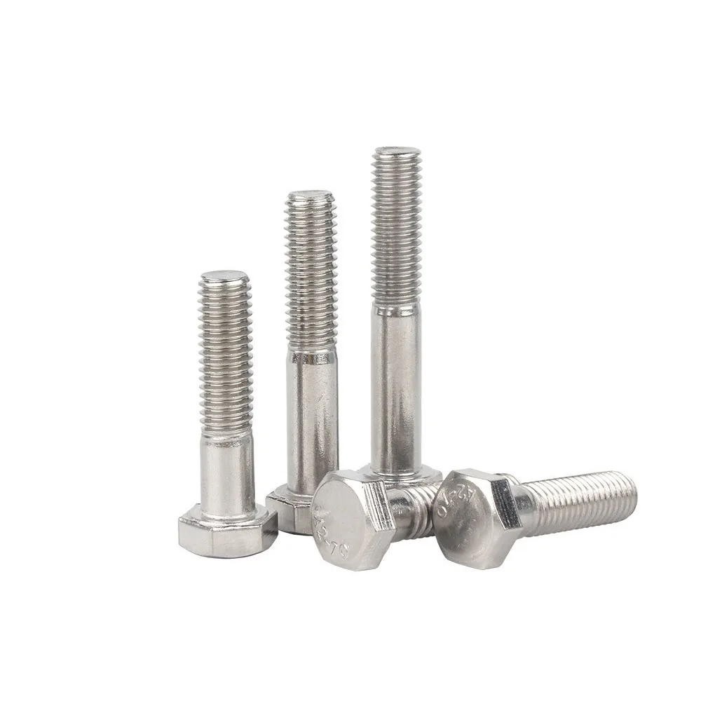 DIN931 A4-70 316 Stainless Steel Half Thread Hexagon Head Screw M6 M8 M10 M12 M14 M16 hexagon head screw stainless steel screws stainless steel screw