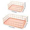 Nordic Gold Metal Iron Makeup Pen Storage Basket Office Desktop Sundries Makeup Brushes Holder Table Cosmetics Organizer Rack 6