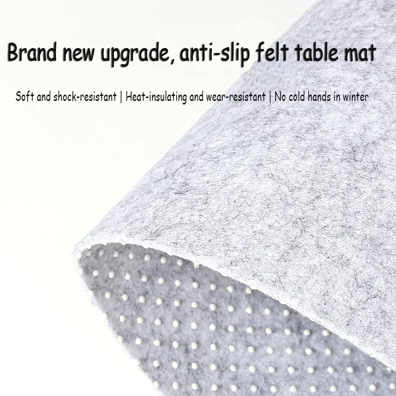 XXL Large Mouse Pad Wool Felt Desk Mat Laptop White Desk Pad