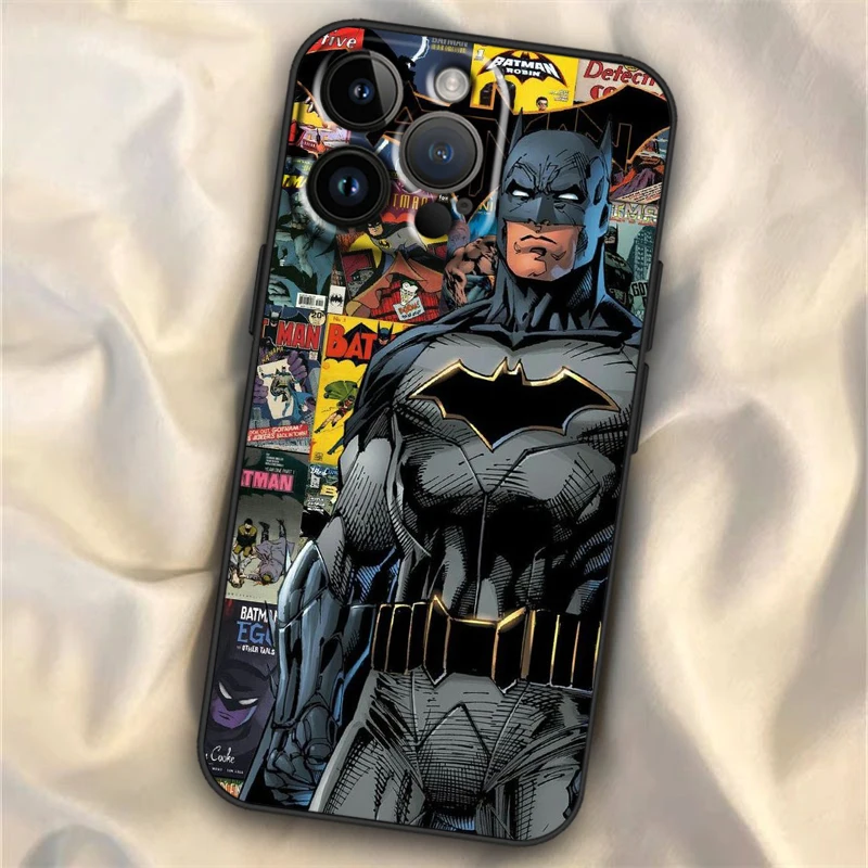 thumbnail image 1 of Funda de teléfono negra suave a prueba de golpes para Apple, b-batman Hero, iPhone 15 14 13 12 11 XS XR X 8 7 Pro Max Plus Mini, 1 of 5