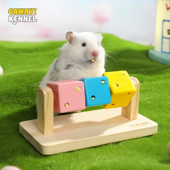 Wooden Rubik’s Cube Pet Toy 1