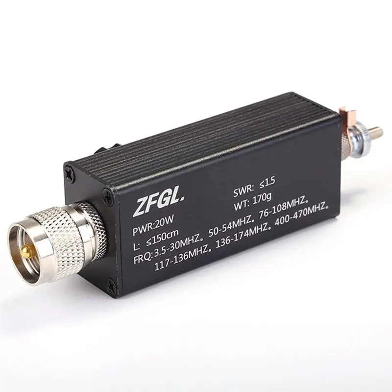 미니-ANT 30W 풀밴드 튜닝 단파 안테나 1.8Mhz-30Mhz QRP 아마추어 라디오용 4X 안테나 키트 포함-A86G