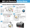 Universal 891LM Garage Door Opener Remote Security+ 2.0 myQ Yellow Learn Button Replacement Garage Door Remote 4