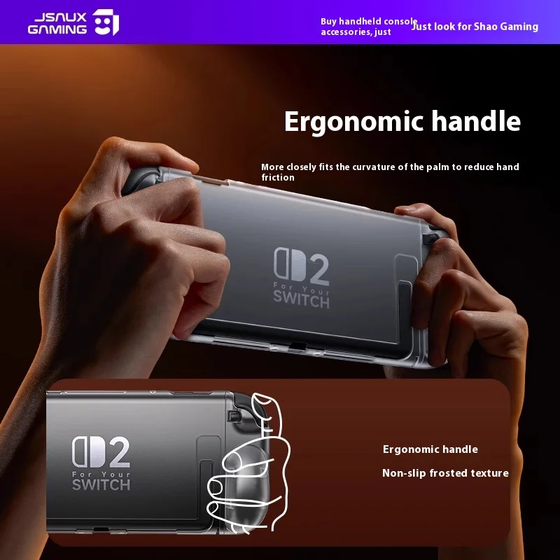 Enhanced Protective Grip Case for Gaming Console - Shockproof with Transparent Design