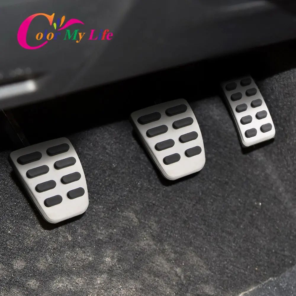 Stainless Steel Car Accelerator Gas Brake Pedal Clutch Pedals Case for Hyundai Verna Solaris Sedan Hatchback 2012-2015 Parts car pedals