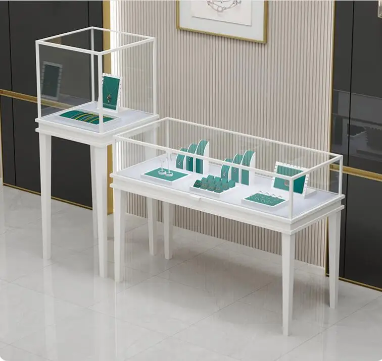 Jewelry display case spot transparent glass cabinet first ornament luxury watch counter exhibition hall display case customized product、switzerland jewelry display cabinet