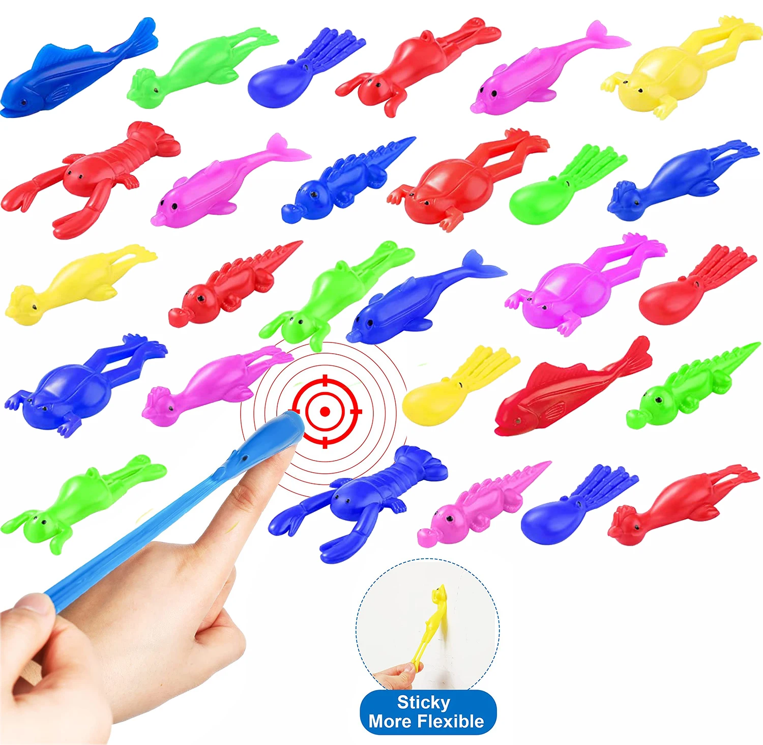 Ejection Chick Toys Light Finger Prank Bouncy Flying Ejection Toys Catapult Launch Rubber Slingshot Turkey Sticky fidget toys
