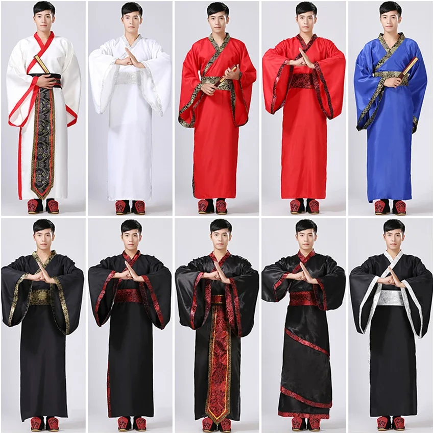 

Mens Hanfu Traditional Chinese Clothing Ancient Costume Festival Outfit Stage Performance Clothing Folk Dance Costumes