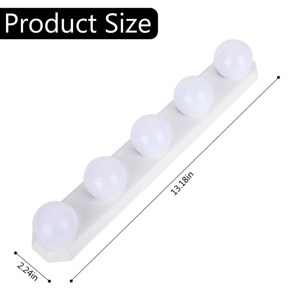 LED Vanity Light for Makeup Mirror USB 5V Bathroom Dressing Table Lighting Dimmable