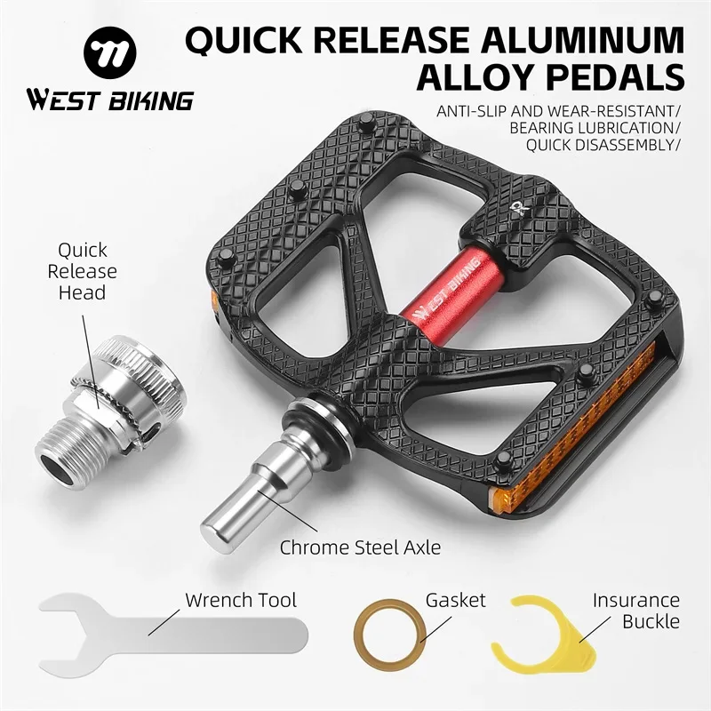 LOXCUTT Bicycle Quick Release Pedals 3 Bearings Aluminum Folding Bike - View #8