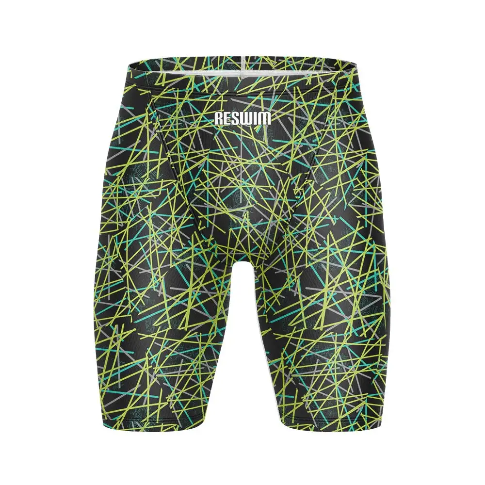 Men's Athletic Training Swimsuit Swimming Trunks Swim Jammer Shorts Beach Tights Swimwear Surfing Pants Summer Quick Dry