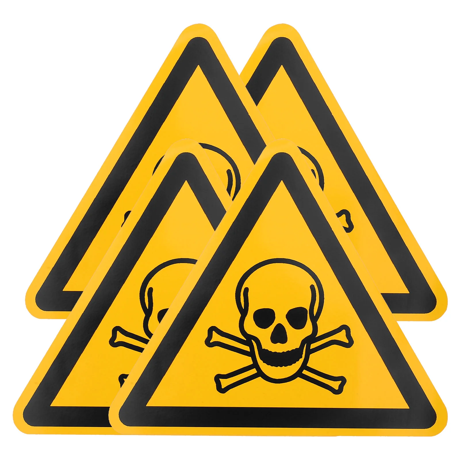 

4 Pcs Label Warning Signs Stickers Distribution Box for Safety Factory Labels Poisoning Caution