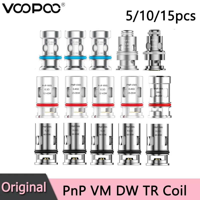 5-15pcs VOOPOO PnP Coil PnP VM1 VM3 VM4 VM5 VM6 Mesh Coil/PnP TM2 TR1 R1 R2 For V.SUIT Vinci/Drag X/Drag S/Argus/Argus Pro kit