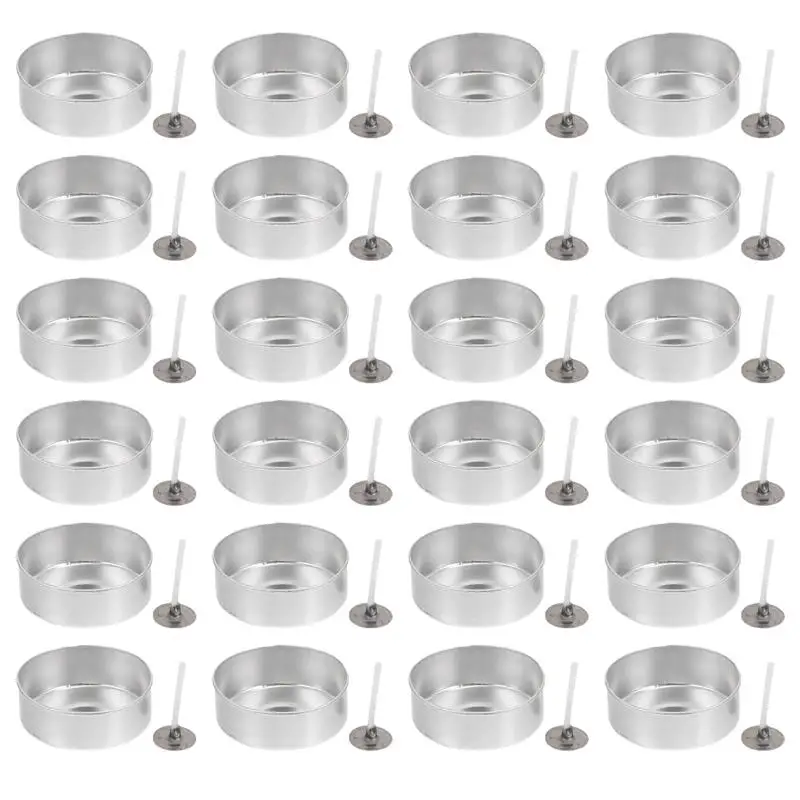 Tea Light Cup Holding Container Refillable Container Eye Shadow Tin Aluminum Tin Tealight candle holders 100 Sets