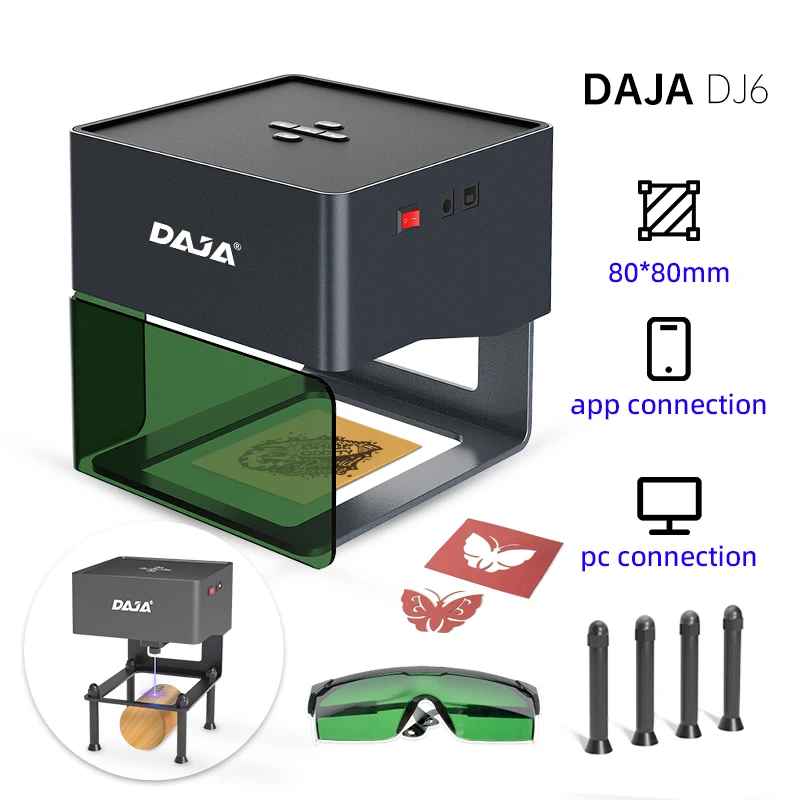 

DAJA DJ6 3000mw Laser Power Portable Mini Higher Columns Small Laser Marking Engraver Laser Engraving Machine