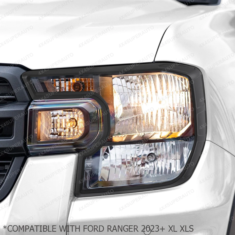 Anillos Decorativos JHCHAN Para Faros Ford Ranger 2023-2025 - Negro, ABS, Fácil Instalación