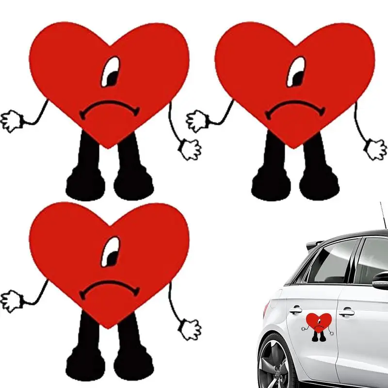 

BadBunny Heart Car Sticker Auto Window Door Trunk | Vinyl BadBunny Heart Decal Decals Laptop Decoration Automobile Styling