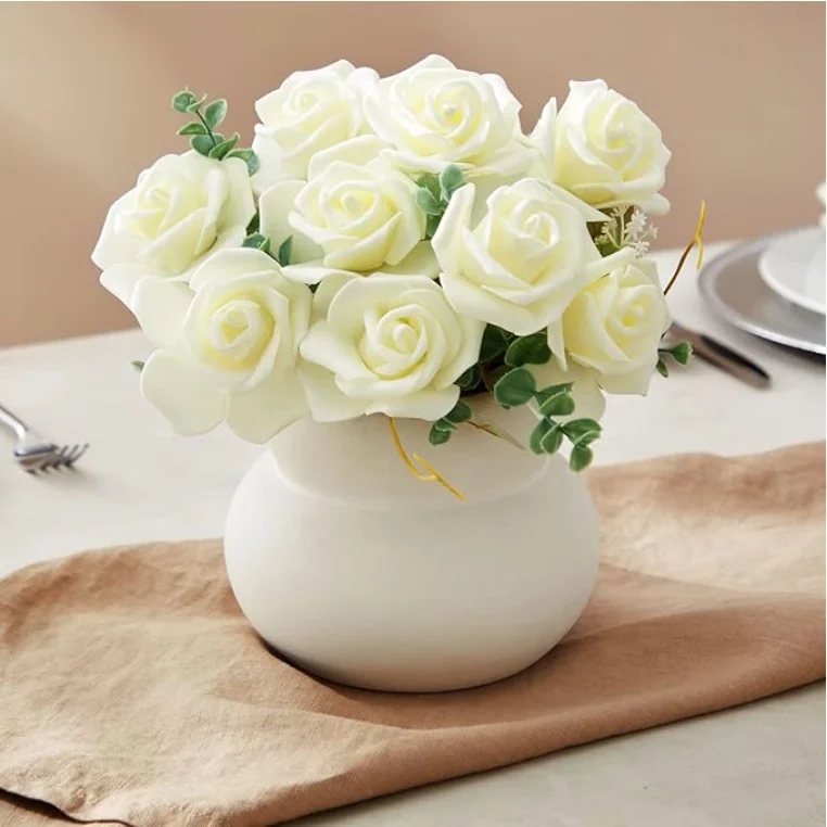 10/20/50 Stück künstliche Schaumrosenblumen aus PE, künstliche Blumen für Zuhause, Raumdekoration, Hochzeit, Party, Halloween, Thanksgiving, Weihnachtsdekoration – Detail 7