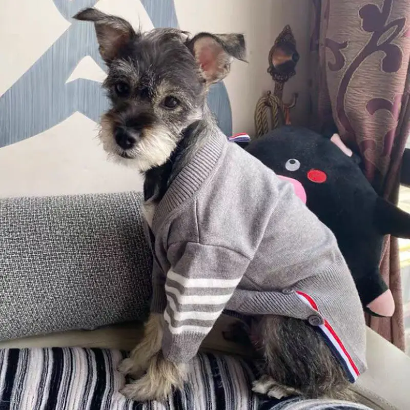 반려동물 귀여운 가디건 강아지 고양이 스웨터, 테디 프리즈 워머, 소형 중형 스웨터, 코트 재킷, 가을, 겨울 패션