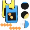1 Set Children Sticky Ball and Vest Game Props Sticky Ball Vest Group Plaything for Home School (Red, Yellow Vest and 10 Pcs Spo 5