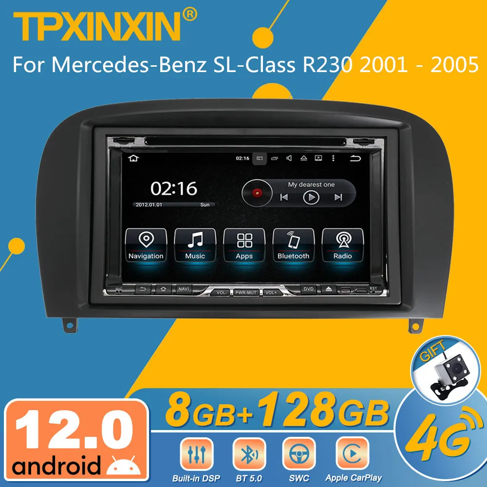 Per Mercedes-Benz Classe Sl R230 2001 - 2005 Autoradio Android Ricevitore Stereo 2Din Autoradio Lettore Multimediale Gps Navi Unit