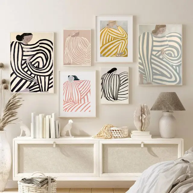 소피아 린드 라인 걸 포스터: 레트로에서 현대까지의 장식적 표현