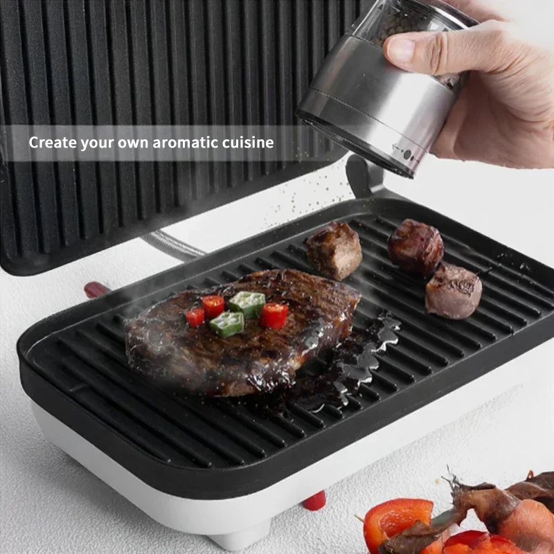EU New Portable Mini Easy to Clean Breakfast Maker Stainless steel Electric Frying Machine Sandwich Steak Maker For Household