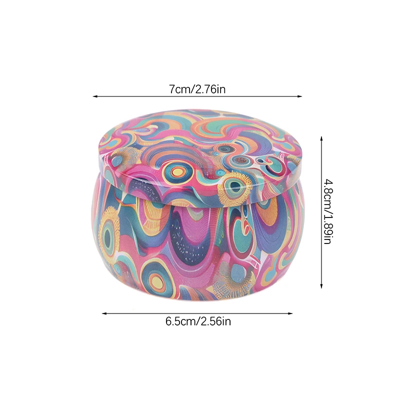 Vintage Candle Tin Can Candy Cookie Storage Box Dry Spice Storage Jar Suitable DIY Candle Cosmetic Ointment Making Christmas 1PC