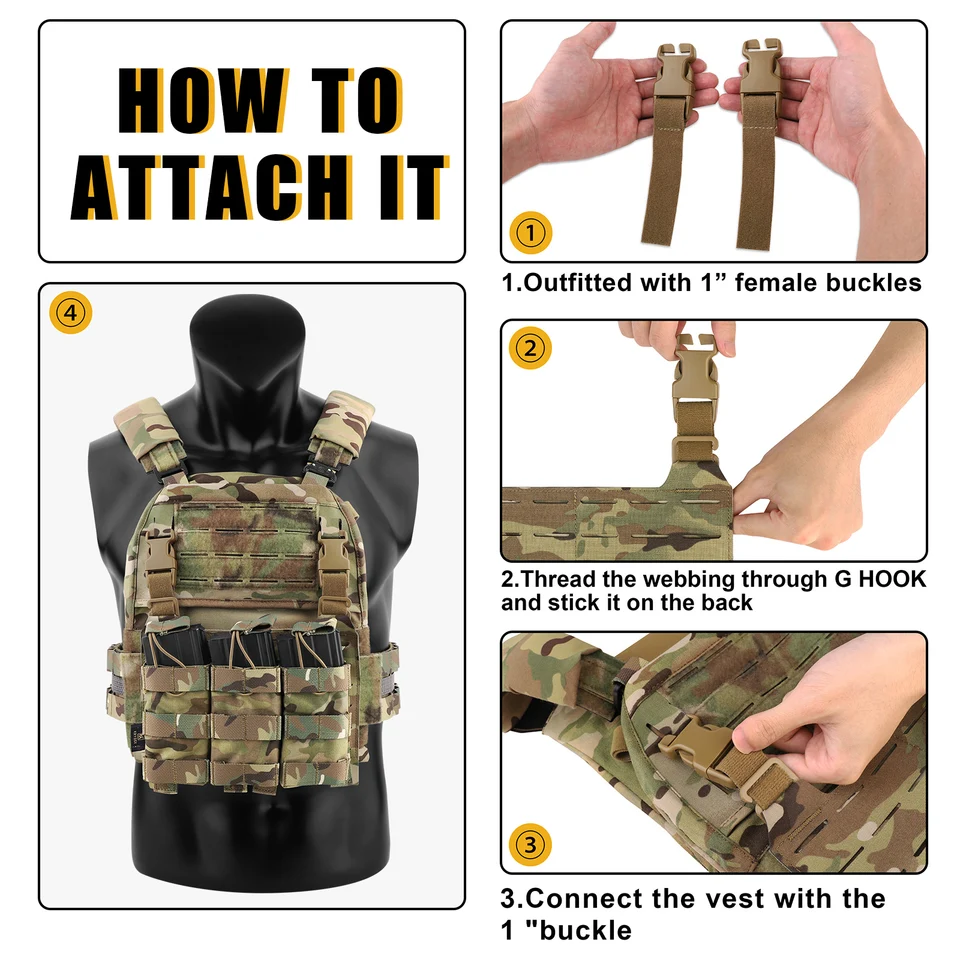 ACEXIER Tattica Molle Panel Tri Pouch per AVS JPC2.0 Pannello