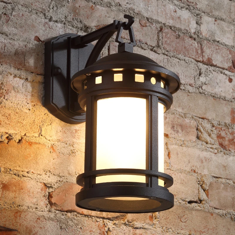 

Outdoor Wall Lantern Exterior Wall Sconce Lamp Porch Light Fixture Waterproof with Frosted Glass Shade for Patio, Garage