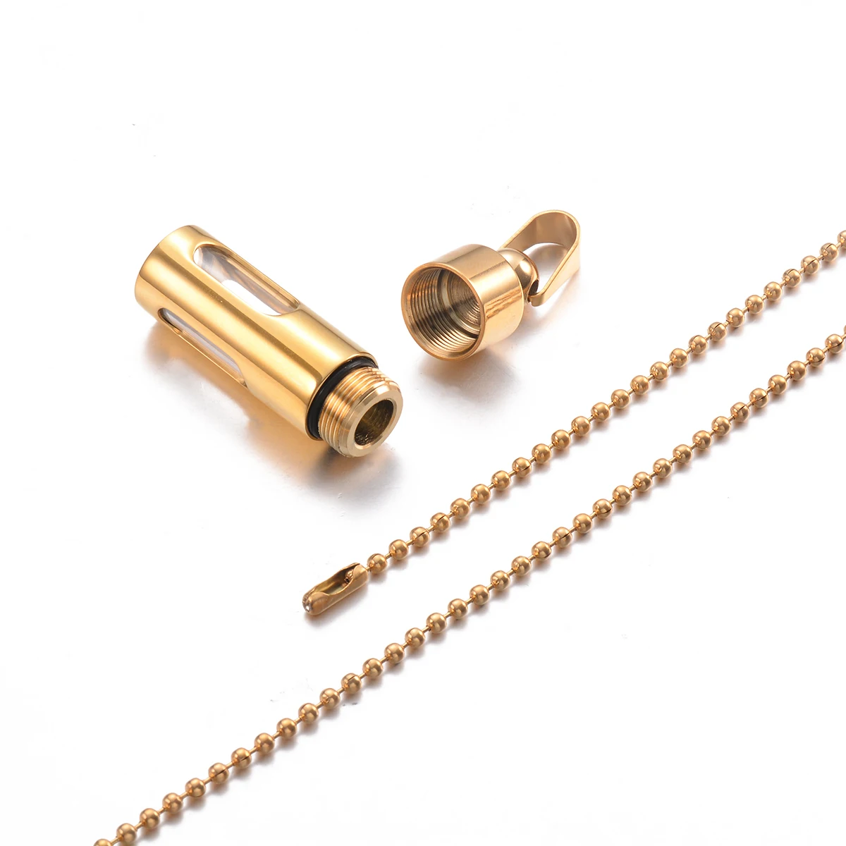 Women Men Necklaces Stainless Steel Glass Collect Sand Flower Open Bottle Memorial Pendant Necklace Cremation Urn Jewelry 5