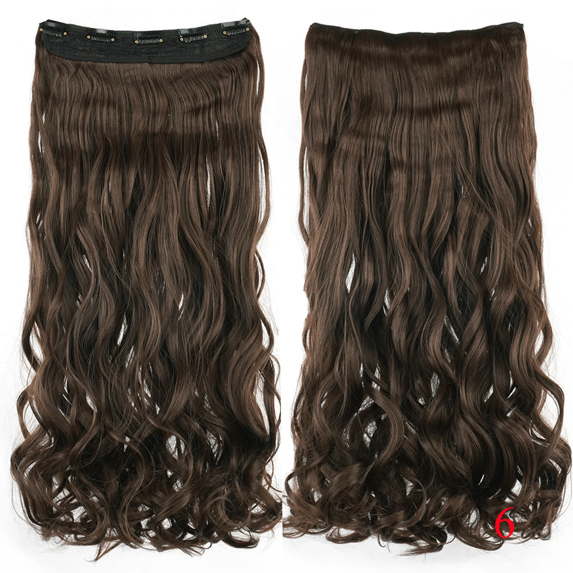 Extension capelli sintetici mossi con clip per donna_voghion.com