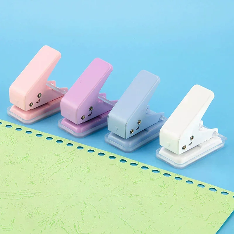 귀여운 휴대용 원형 펀치 종이 커터 사무실 학교 용품 문구류
