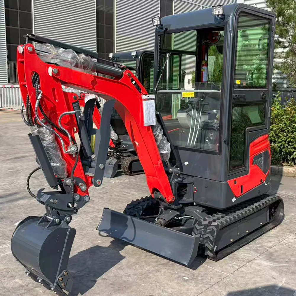 Langlebiger 2-Tonnen-Raupenbagger Mini-Bagger Maßgefertigte Hydraulische Erdbewegungsmaschine Kompakte Maschine CE EPA für Bauarbeiten