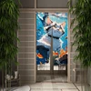 Cartoon AI Cat Door Curtain Funny Dining Room Door Decor Curtain Partition Curtain Drape Kitchen Entrance Hanging Half-Curtain 5
