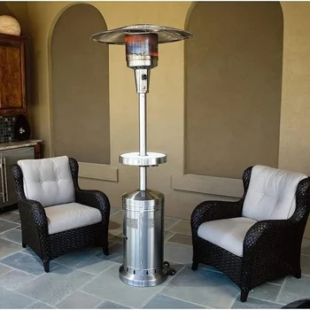Chauffage extérieur avec table lumineuse LED 1