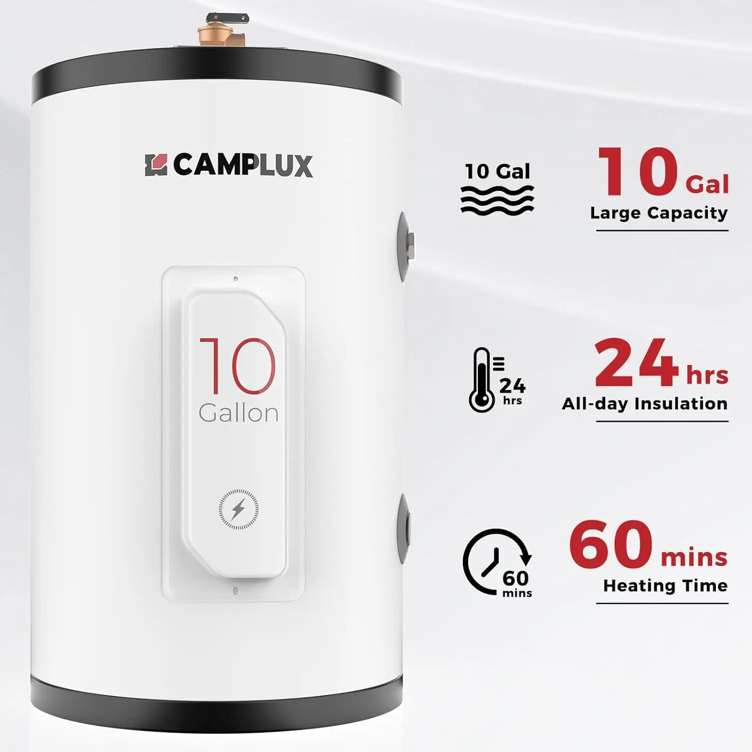 Tank Water Heater Electric,10 Gallon Point of Use Hot Water Heater (ME100B) 120V 1500W, Easier Using with Adjustable