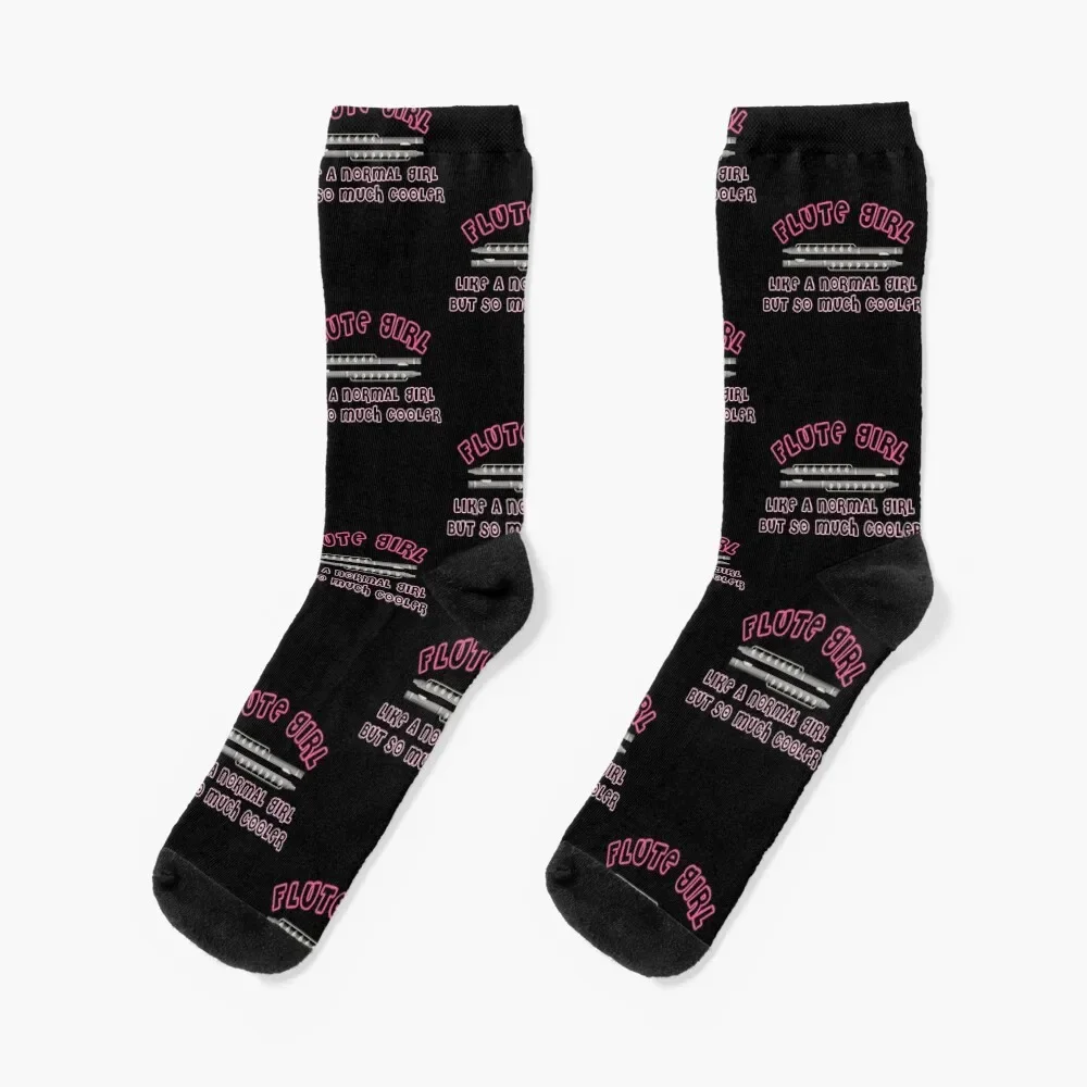 

Flute Girl, Like A Normal Girl But So Much Cooler Flutist Socks Sports Novelties Socks Male Women's