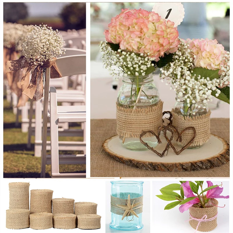 

Ленты из натурального джута для поделок, 2 м/рулон