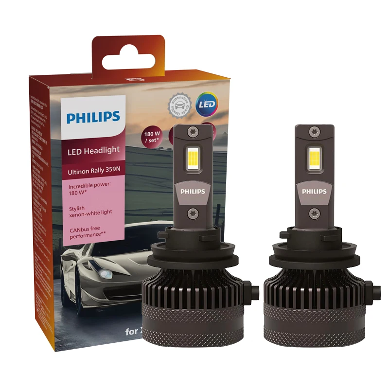 ตัวเลือกสินค้า หลอดไฟ LED กำลังสูง Philips 15000lm แสงขาว 6500K สำหรับรถยนต์ H4/H7/H8/H11/HB3/HB4/H19/HIR2/H1