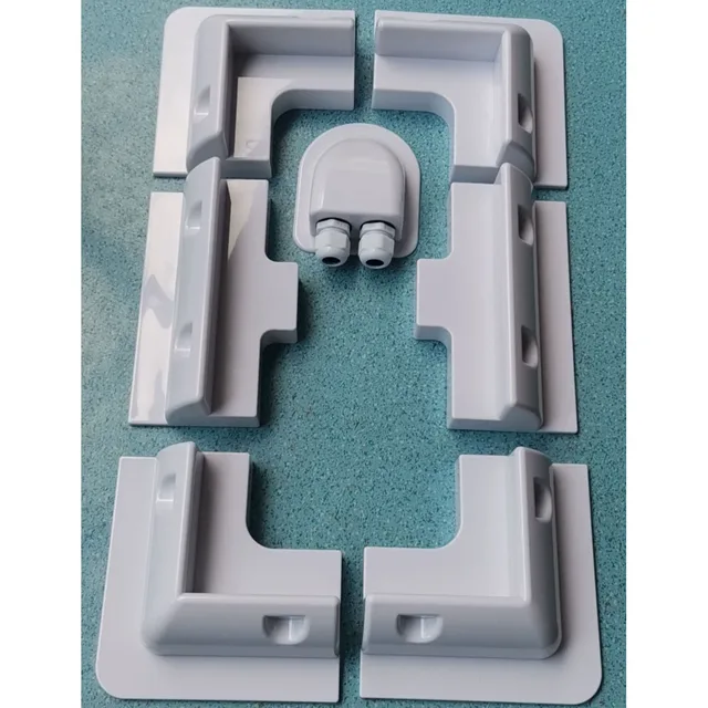 Panneau solaire en plastique ABS, support d'installation d'angle sans perçage, 7 ensembles, véhicule de camping à dessus plat marin RV 1