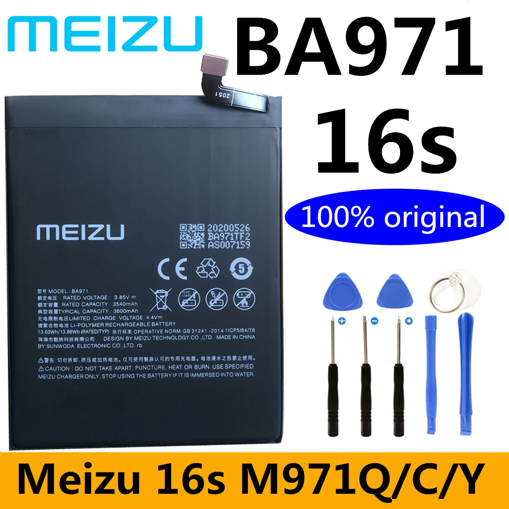schildpad het beleid Actief Nieuwe Originele Hoge Kwaliteit 3600Mah BA971 Voor Meizu 16S M971Q M971C  M971Y Vervanging Smart Telefoon Batterij|Mobiele telefoon Batterijen| -  AliExpress