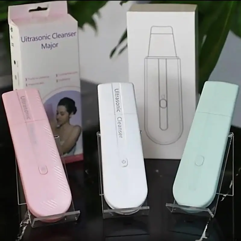 Ultrasonic Skin Cleaner Face Scrubber EMS Lifting Machine Peeling Exfoliante Ion Facial Blackheads Remover Beauty Device